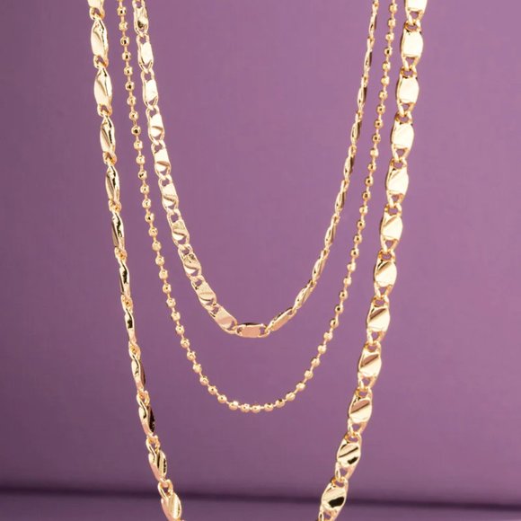Dainty Layered Mixed Chain Necklace - Picture 3 of 6